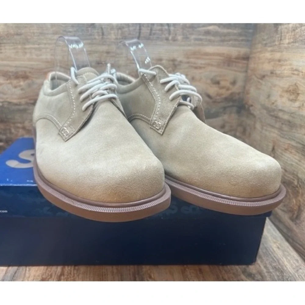 SAS Men's Ambassador Tan Suede Comfort Dress Shoes Sassafras NIB - Size 10.5WW